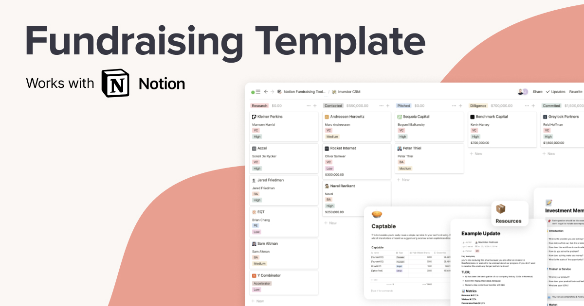 Notion Fundraising Template