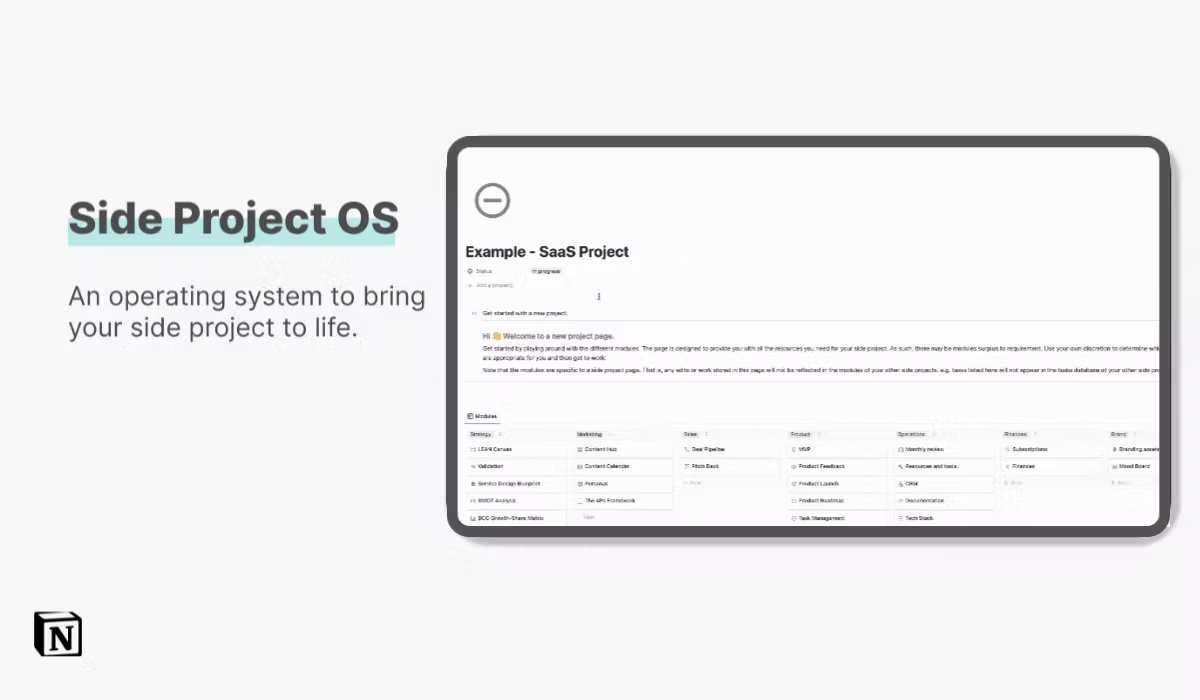 Notion Side Project OS