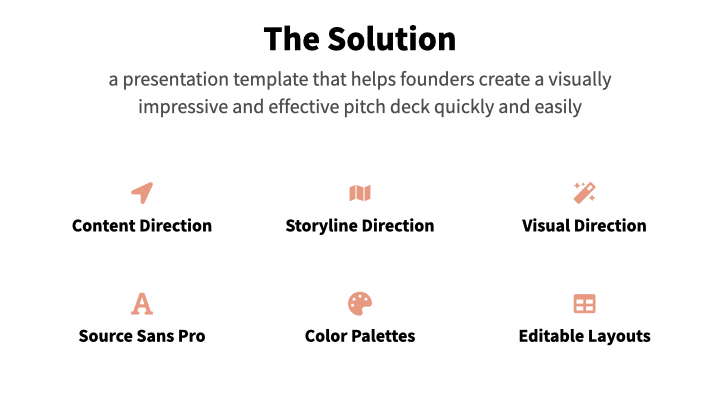 Pitch Deck 2021 Solution Slide Salmon