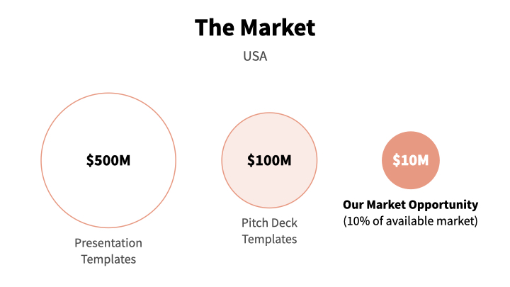 Salmon Pitch Deck Template Market Slide