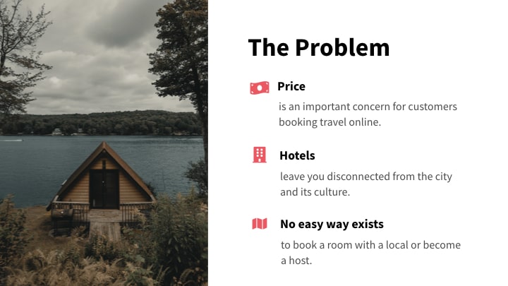 AirBnB problem slide redesign