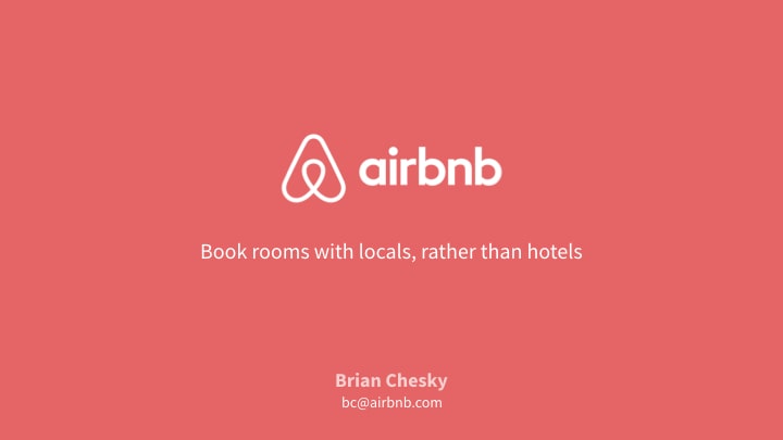 Airbnb title slide red version with catchy headline