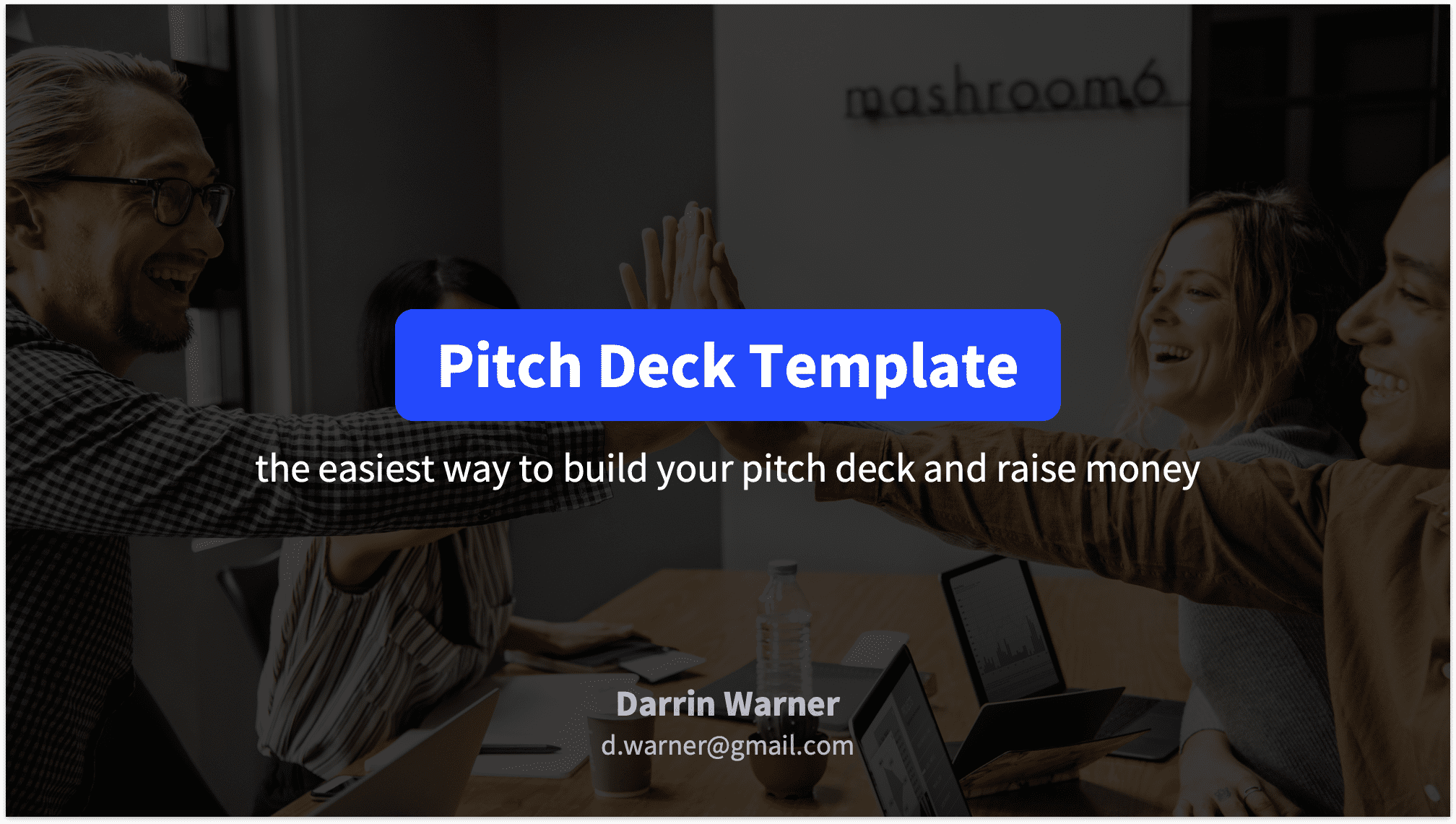 Pitch Deck Title Slide with Background Image