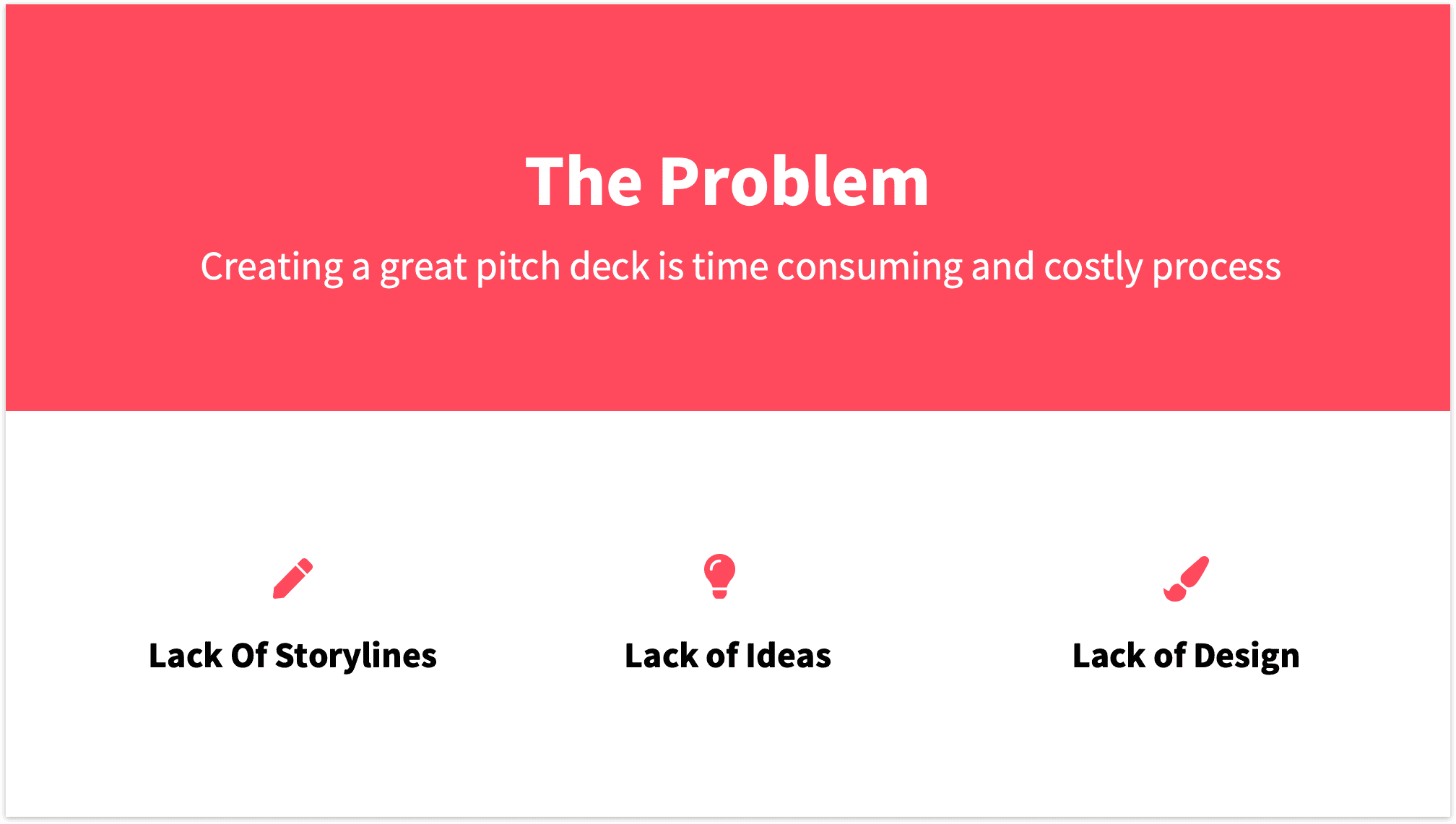 Problem Slide Pitch Deck 