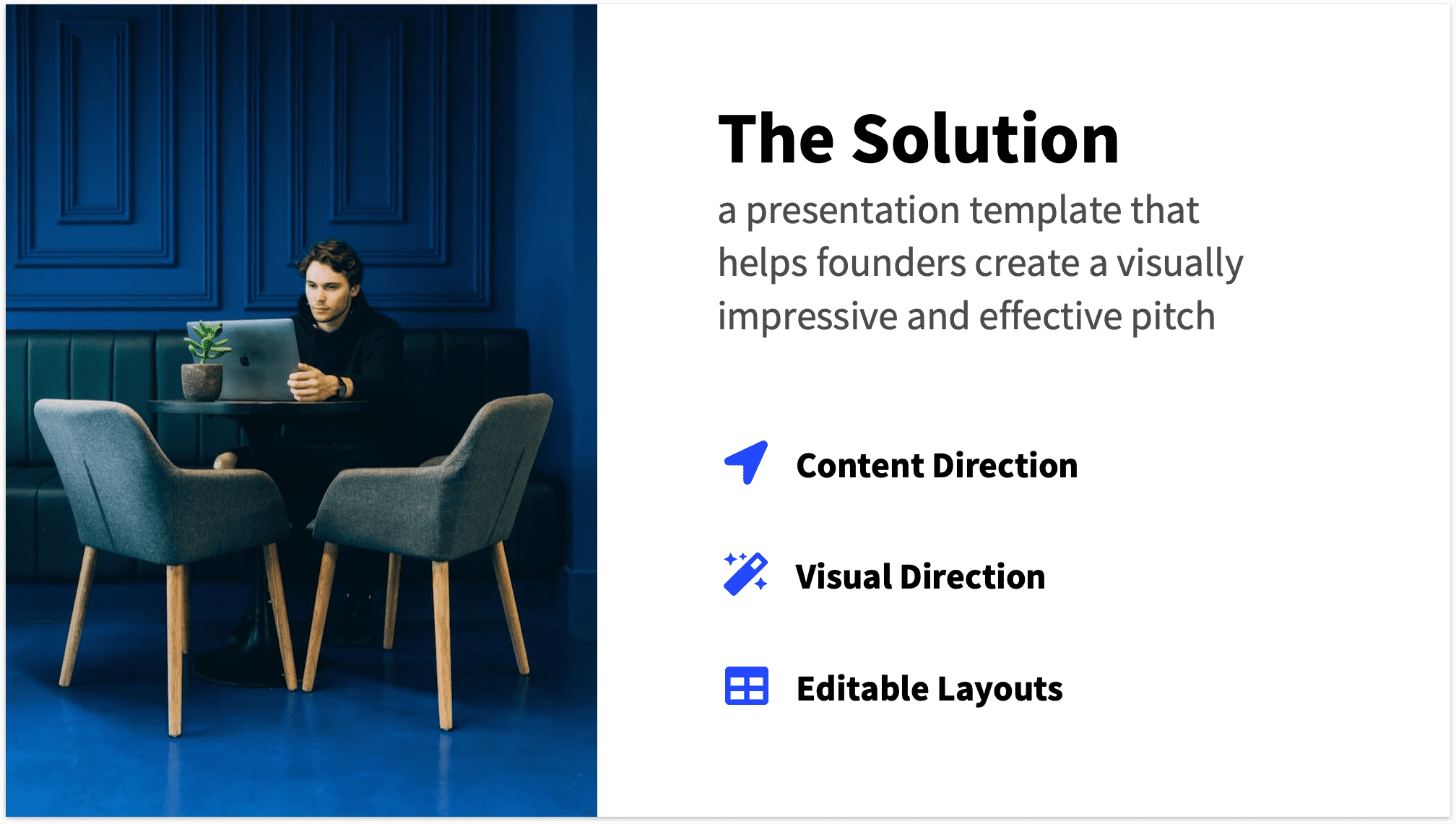 Solution Slide Pitch Deck with Photo