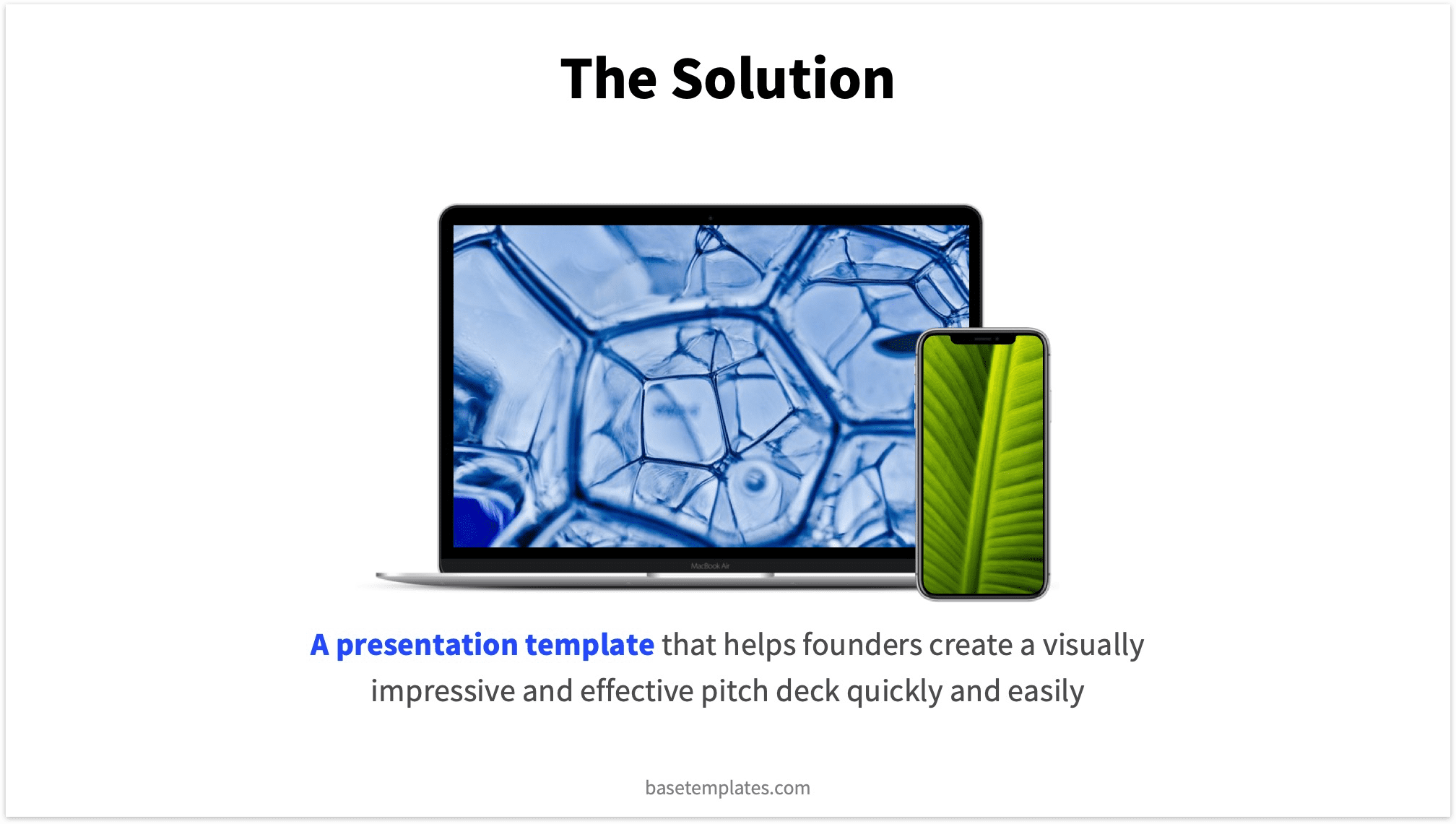 Solution Slide Pitch Deck with Mockups