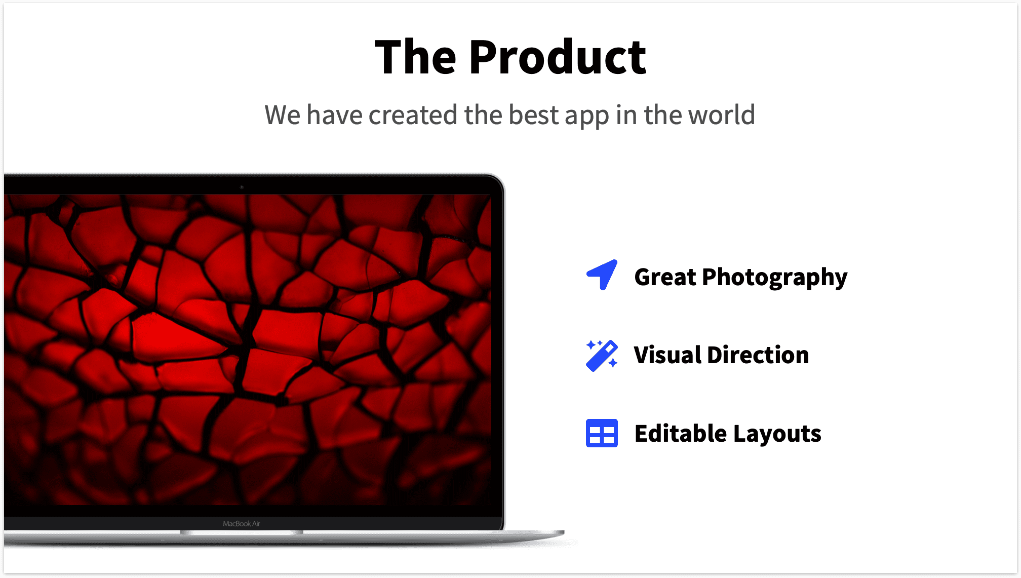 Product Slide Pitch Deck with Macbook Mockup