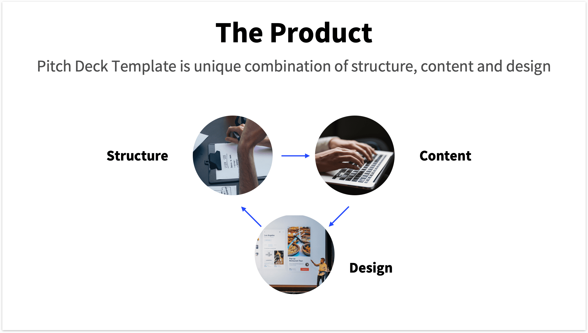 Infographic Pitch Deck Product Slide