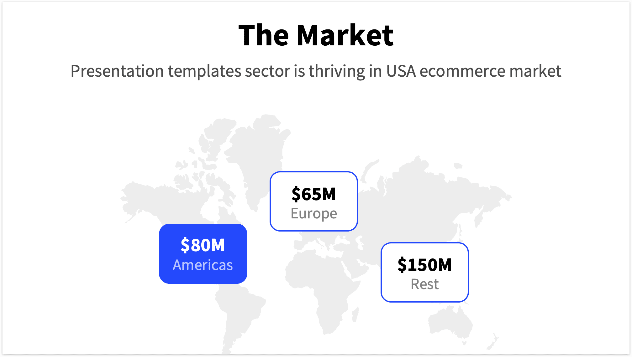 Market Slide with Map Pitch Deck Template