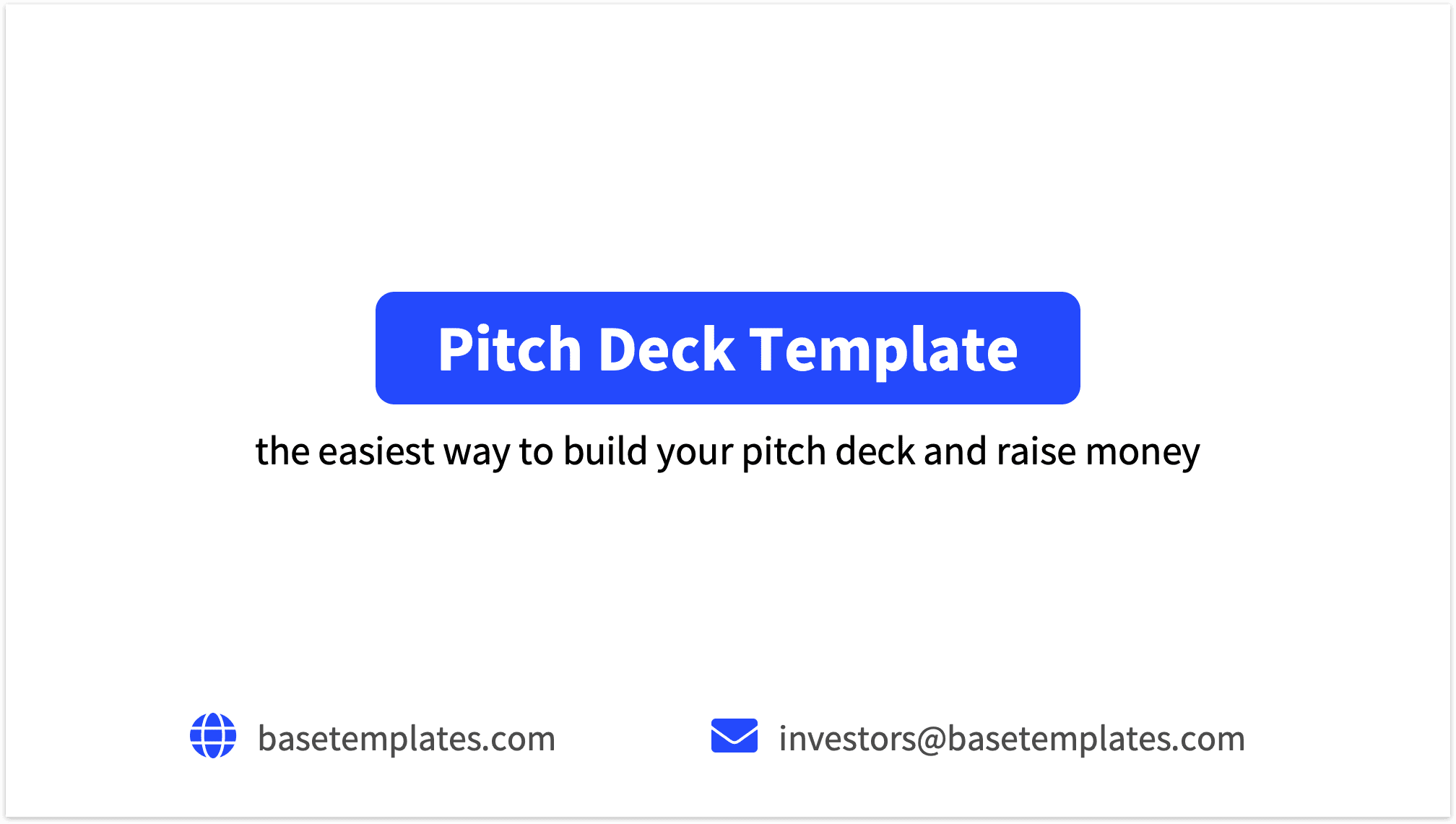 Presentation Template Contact Slide