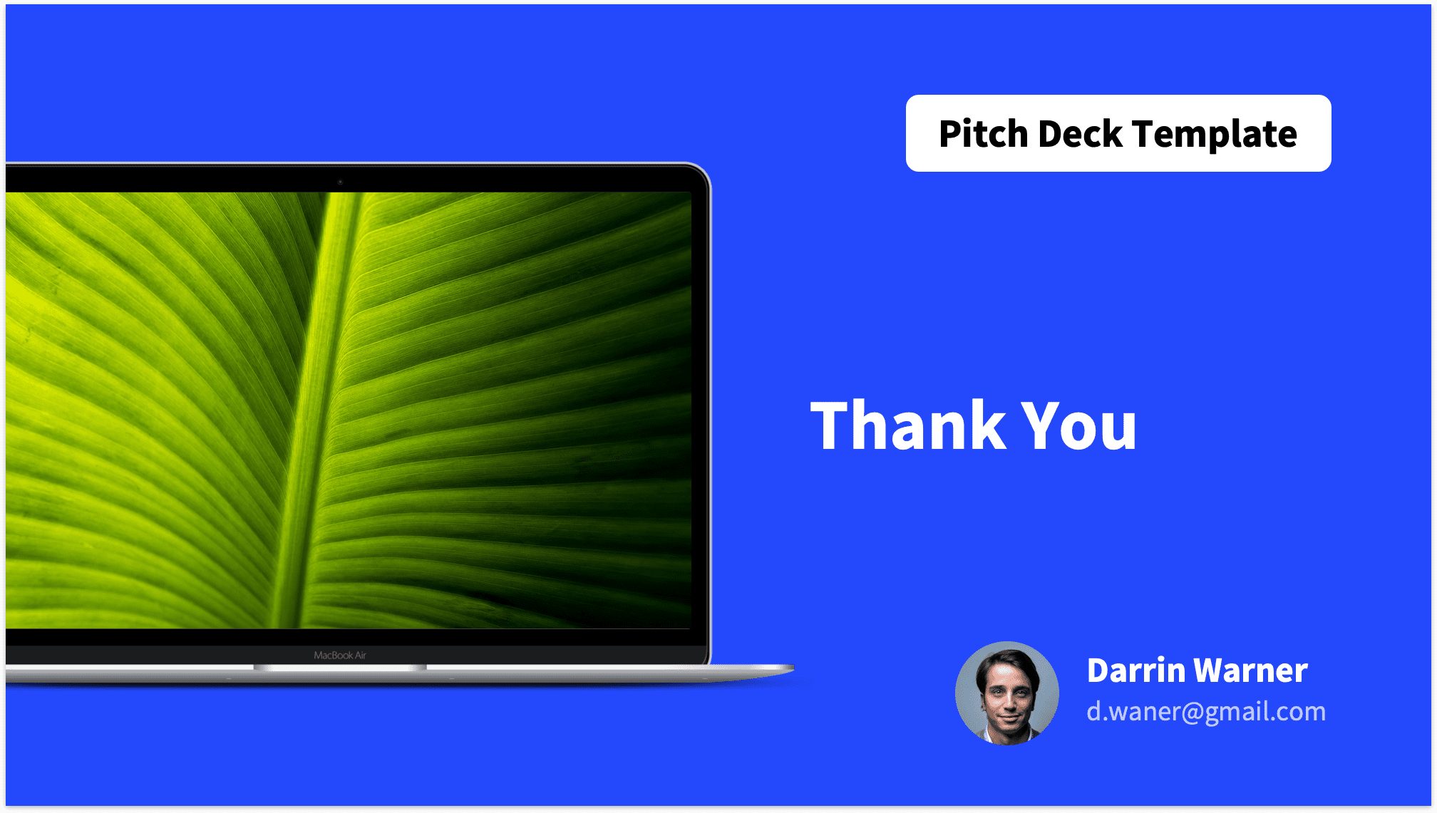 Pitch Deck Goodbye Slide Example