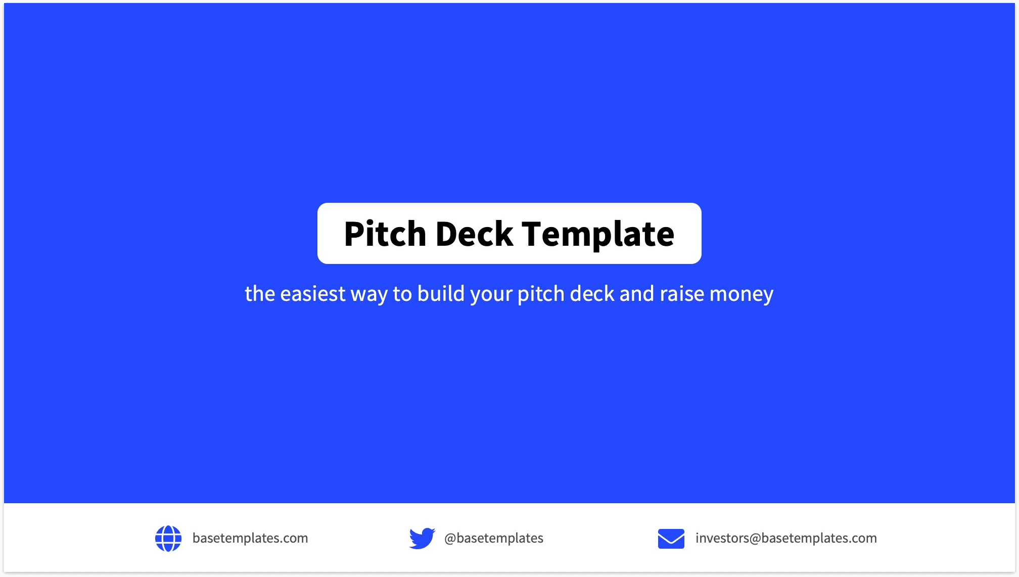 Contact Slide Option Pitch Deck Template