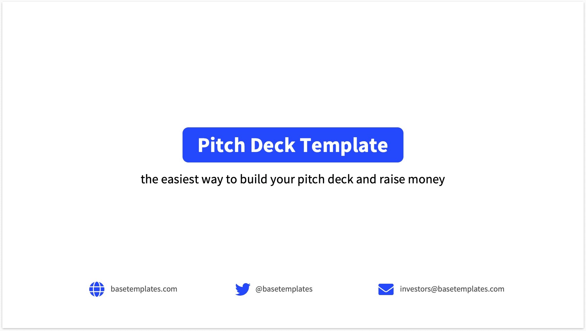 Contact White Contact Slide Option Pitch Deck Template