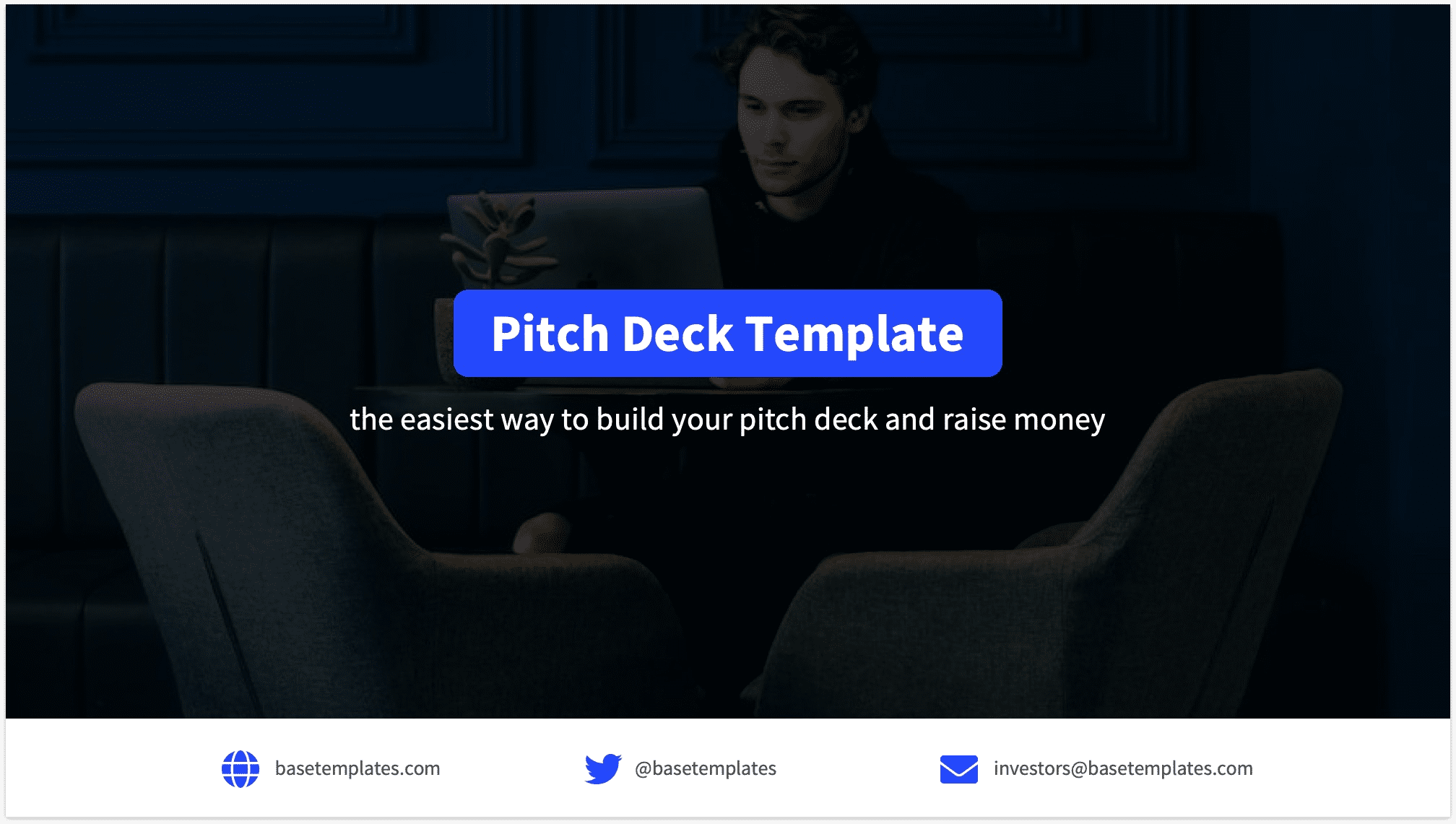 Image Contact Slide Option Pitch Deck Template