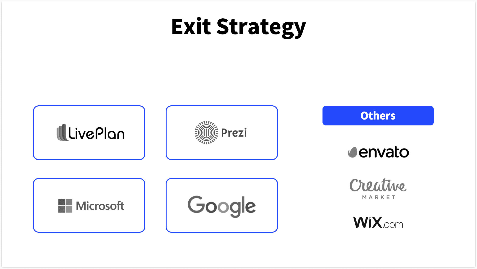 Exit Strategy Slide Pitch Deck Template