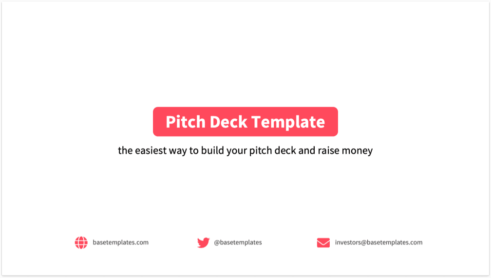 Red Pitch Deck Template