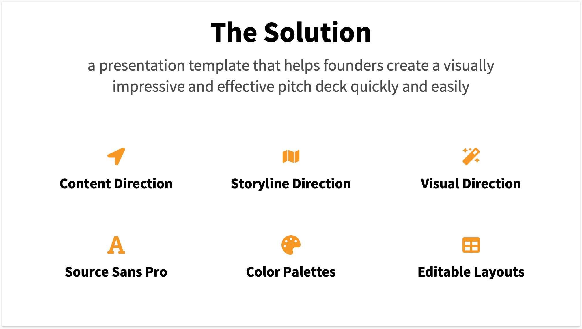 Orange Pitch Deck Template