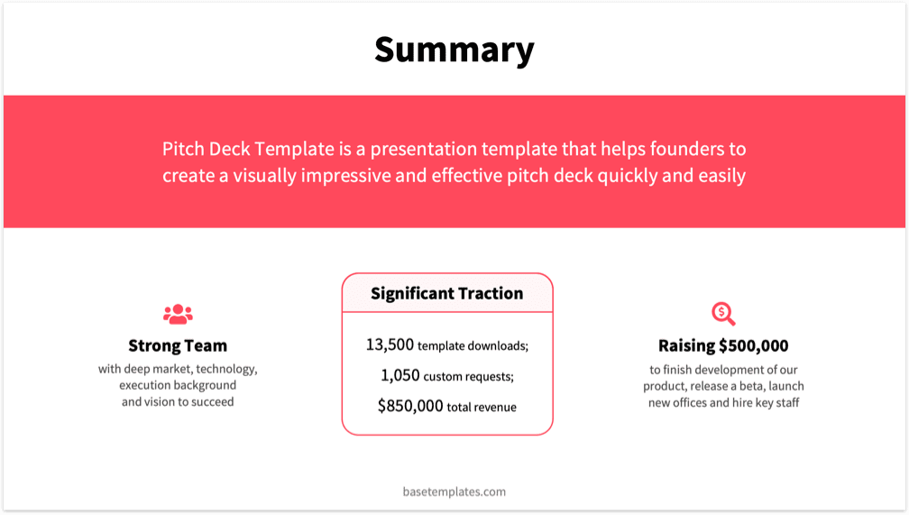 Red Pitch Deck Template - Reading Version