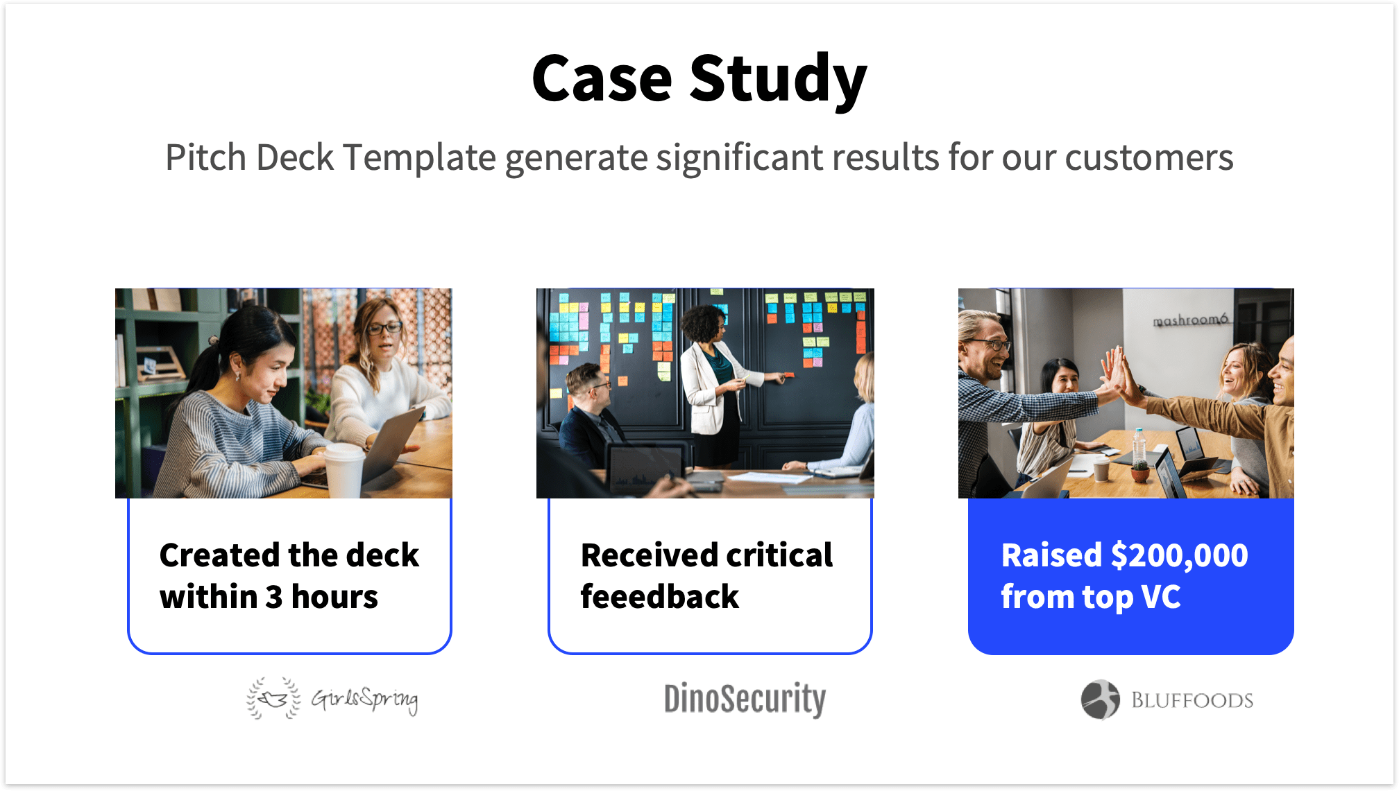 Case Study Slide Pitch Deck Template