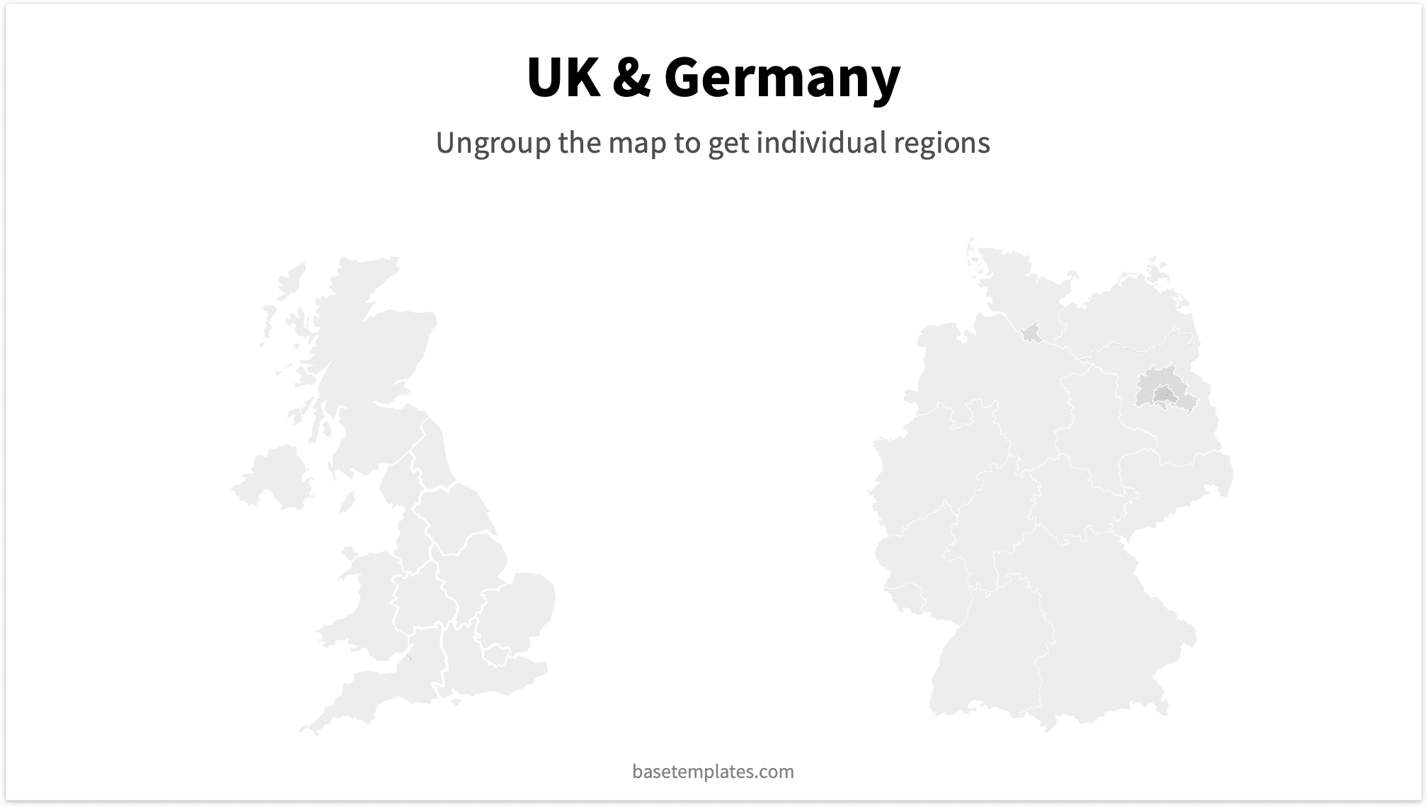 UK & Germany Map for Pitch Deck