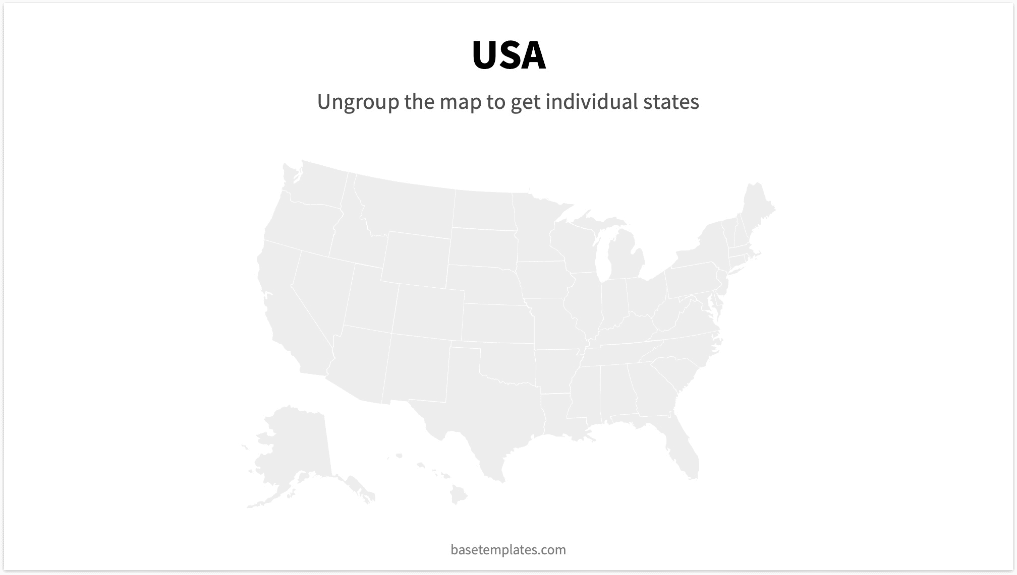 USA Map for Pitch Deck