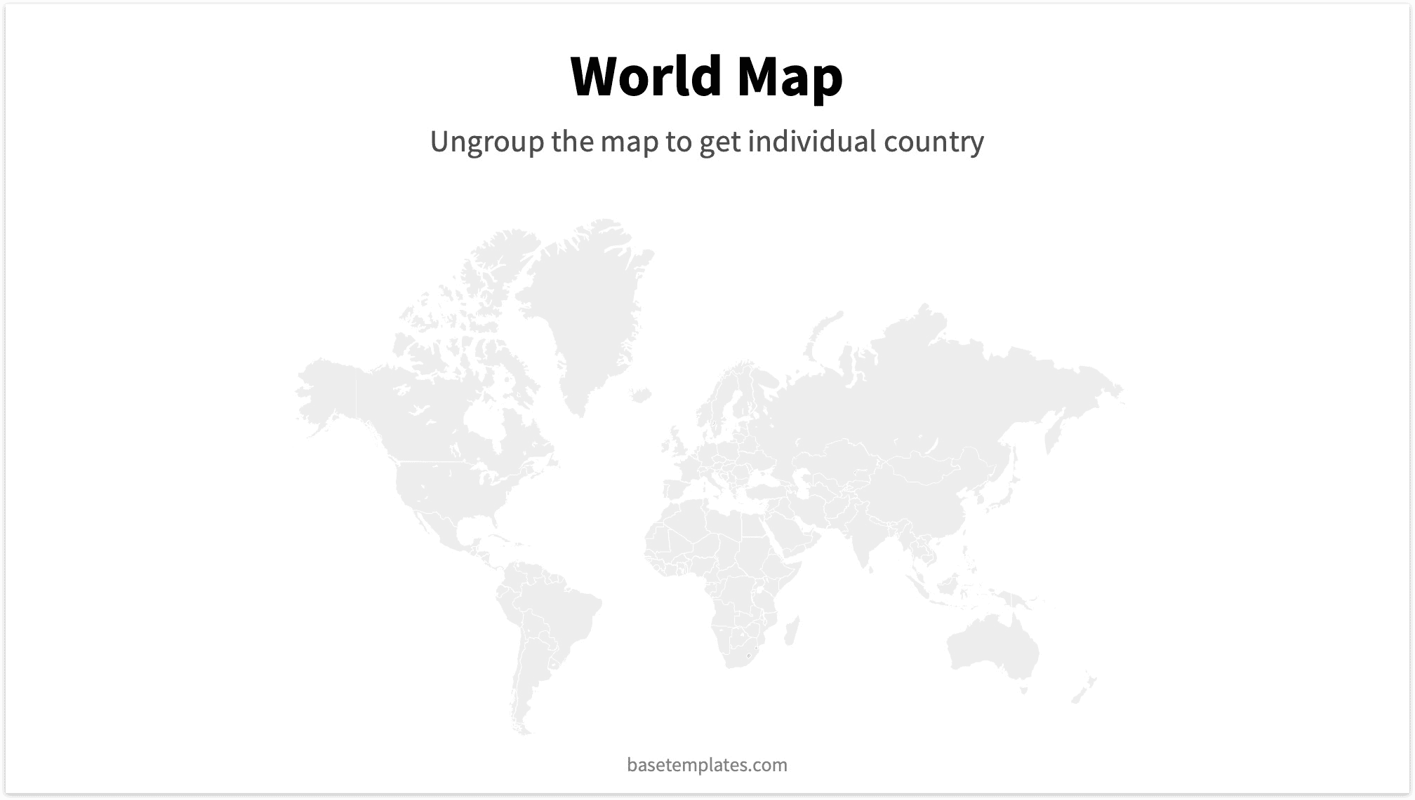 World Map for Pitch Deck