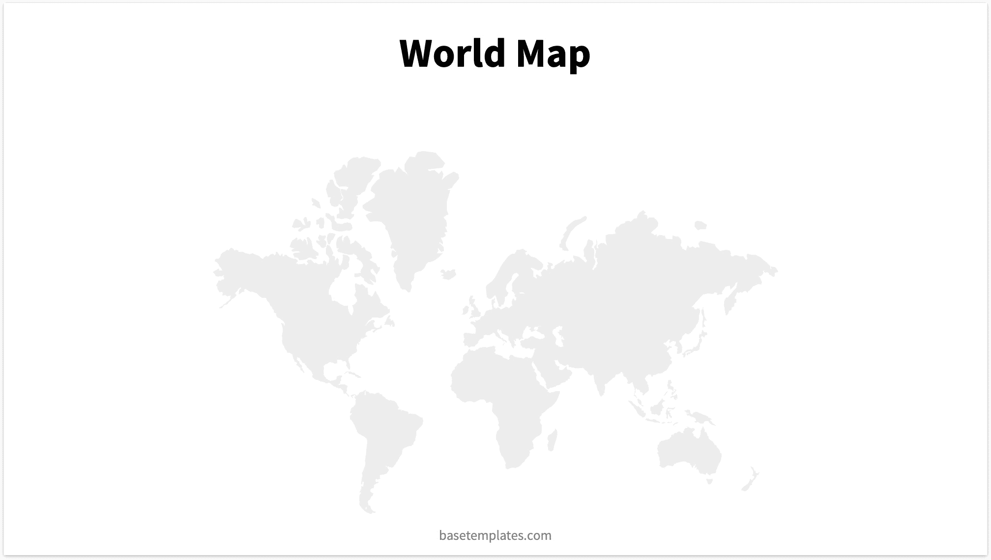 World Map for Pitch Deck