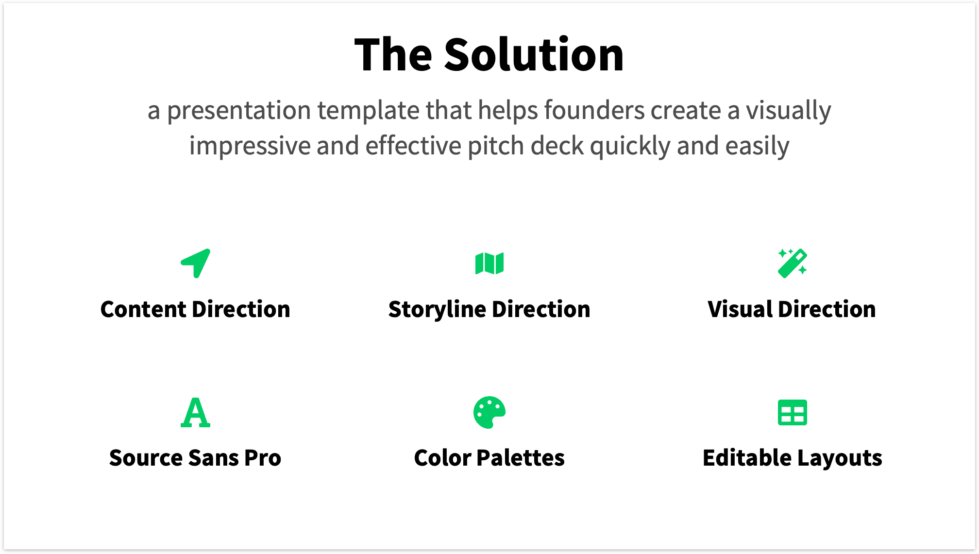 Green Pitch Deck Template