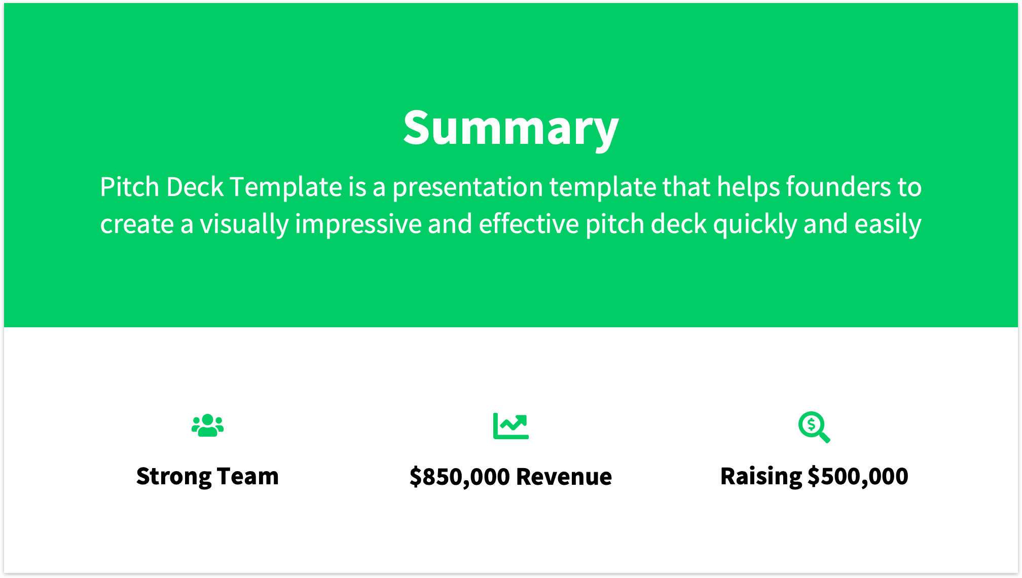 Green Pitch Deck Template