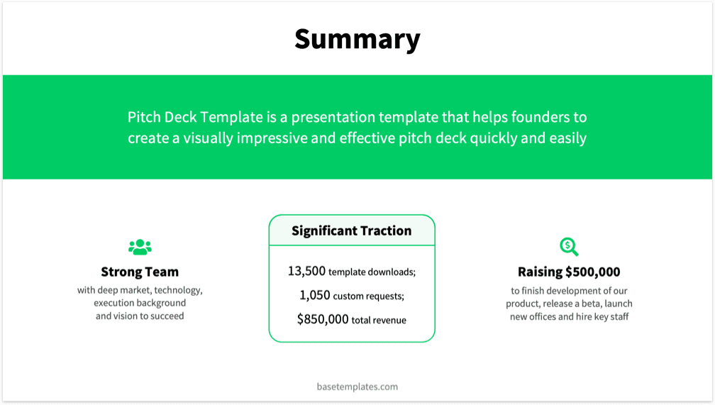 Green Pitch Deck Template - Reading Version