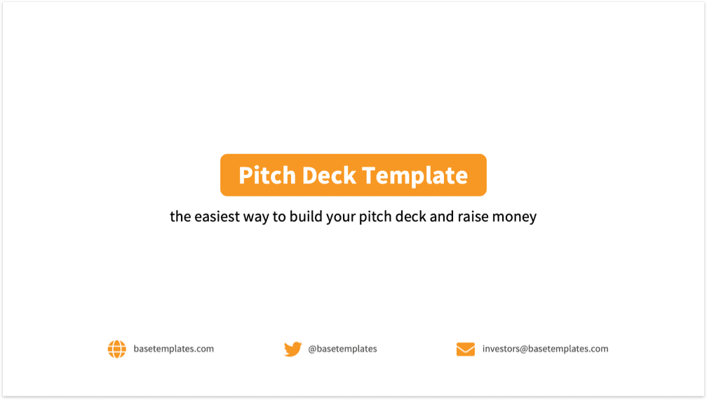 Orange Pitch Deck Template