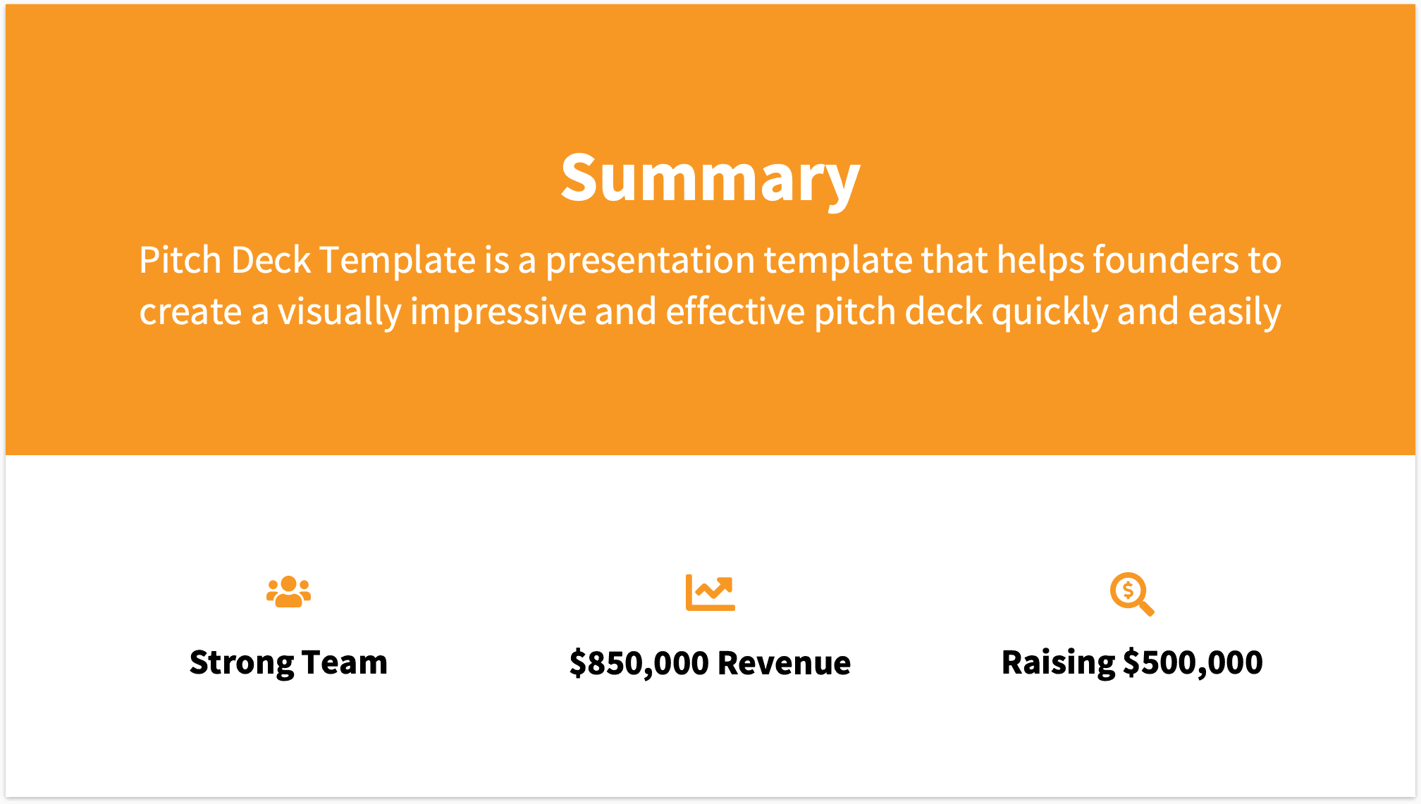 Orange Pitch Deck Template