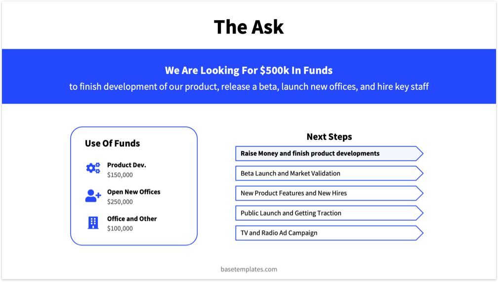 Blue Pitch Deck Template - Reading Version