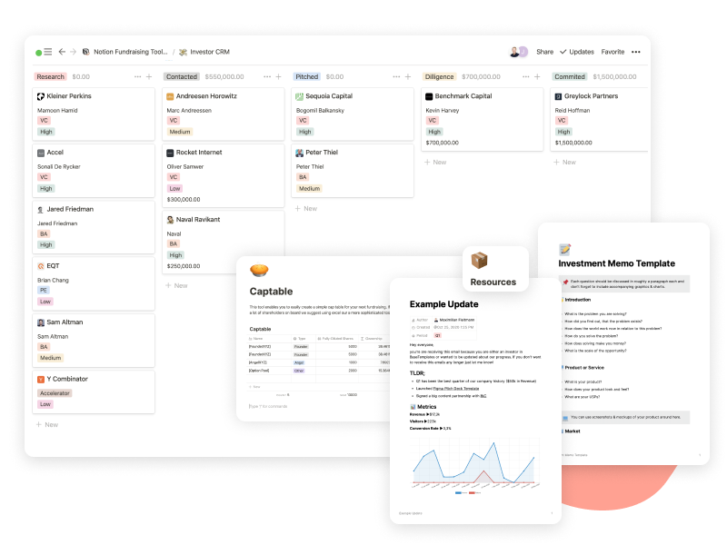 Preview of Notion Investment Templates