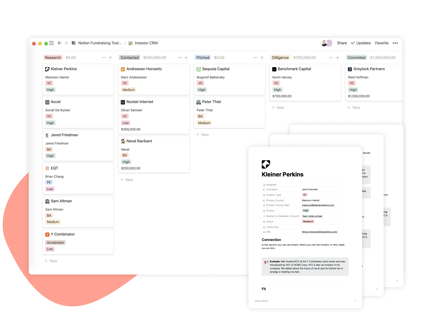 Investor CRM Notion Template