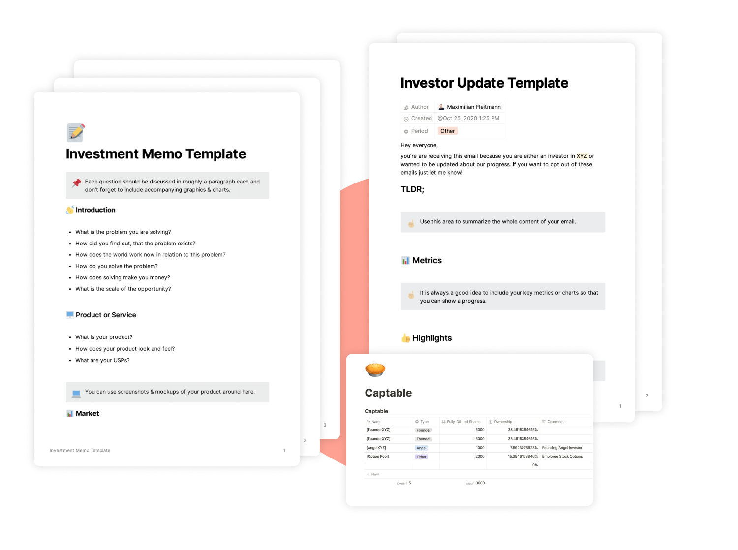 Investor Templates for Notion