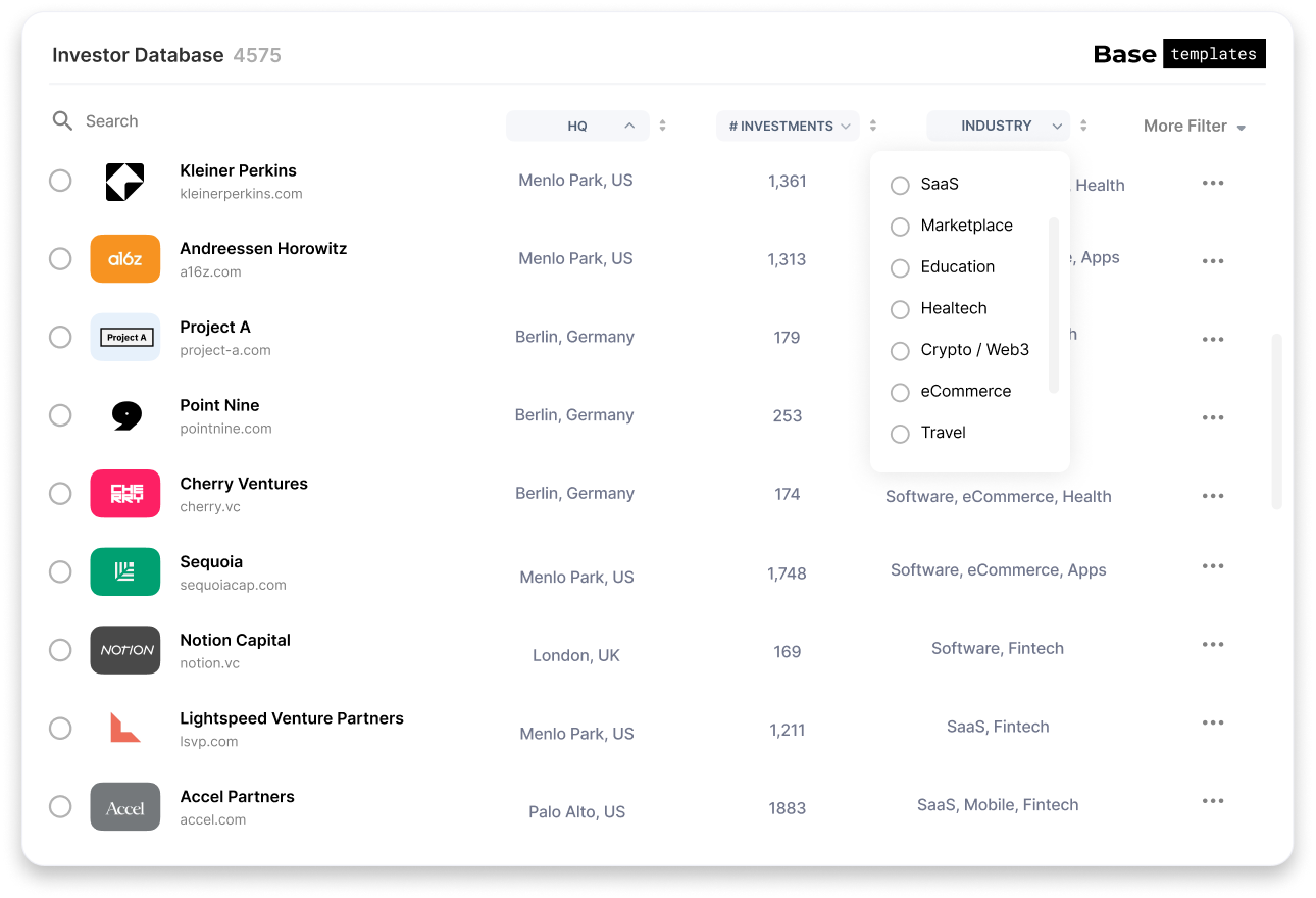 Different colors of the Pitch Deck Template